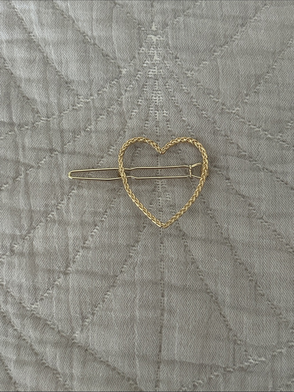 LOFT Gold Heart Chain Hair Clip